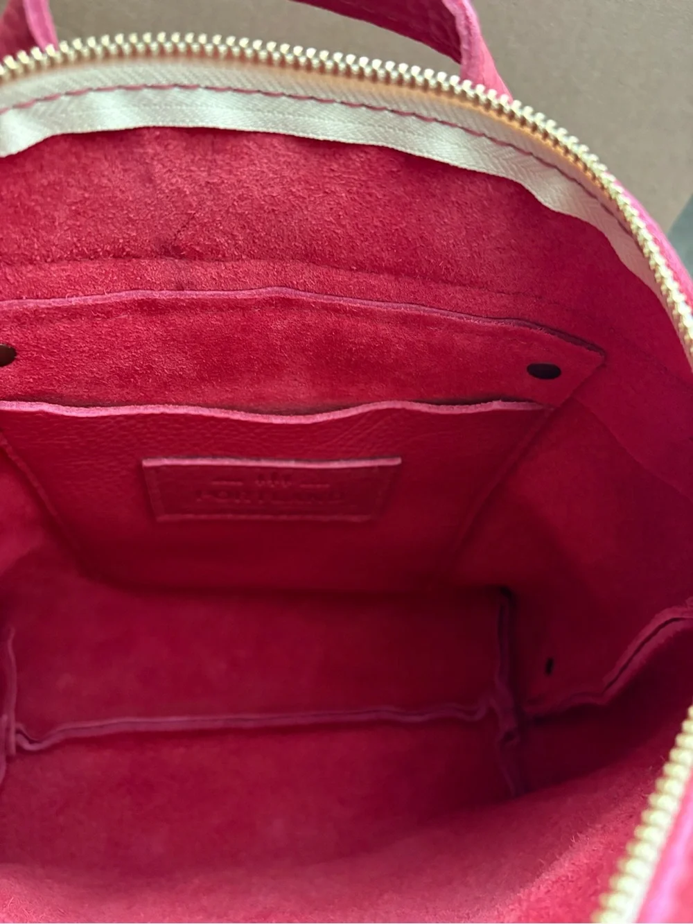 NIB Portland Leather Pebbled Backpack Tote Sugar